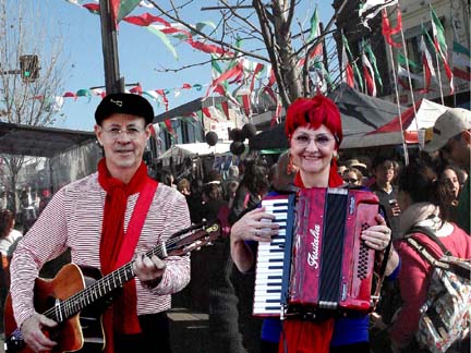 accordion and guitar at an Italian Festival in Sydney