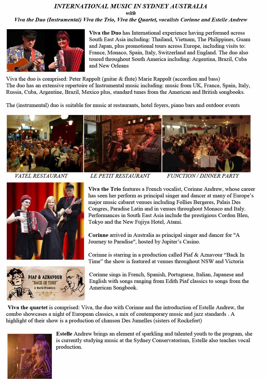 Estelle Andrews joins the band at Lazybones