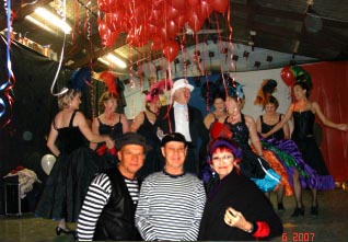 Sydney play music at a French themed party