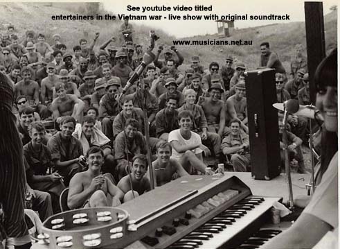 entertainers performing for American and Australian soldiers in South Vietnam in 1969 and 1970
